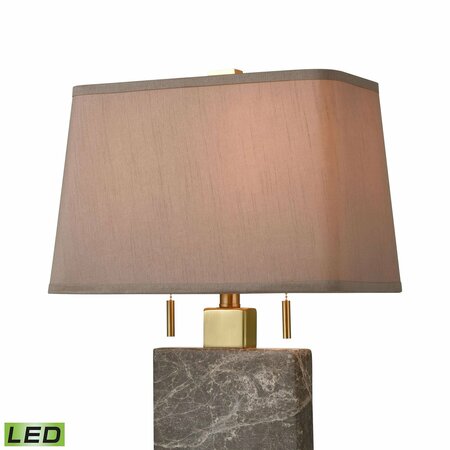 Elk Signature Windsor 27'' High 2-Light Table Lamp - Honey Brass - Includes LED Bulbs D4704-LED